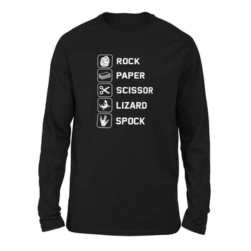 Rock Paper Scissor Lizard Spock Men/Unisex Drop Shoulder Sweatshirt in Black color